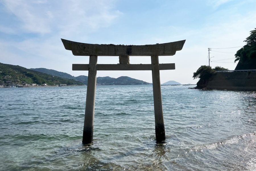 Torii in the sea, Shitama Itsukushima Shrine, Yawatahama