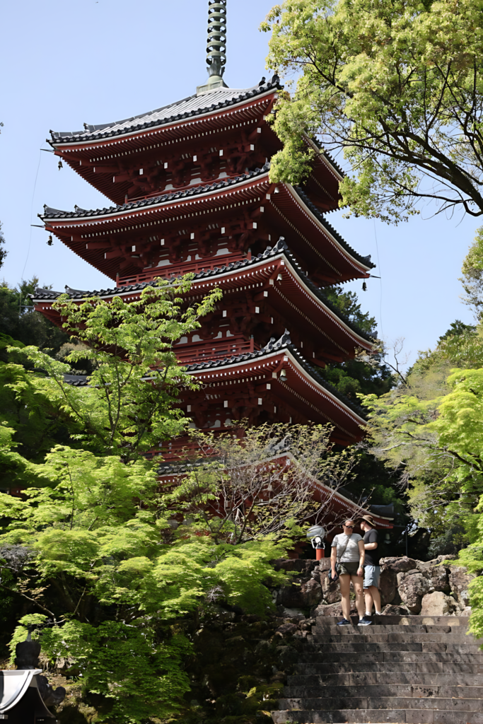 The Five-Story Pagoda of Chikurin-ji. Buddhism brought a new sense of aesthetic grandeur and cosmic meaning to Japanese spirituality.