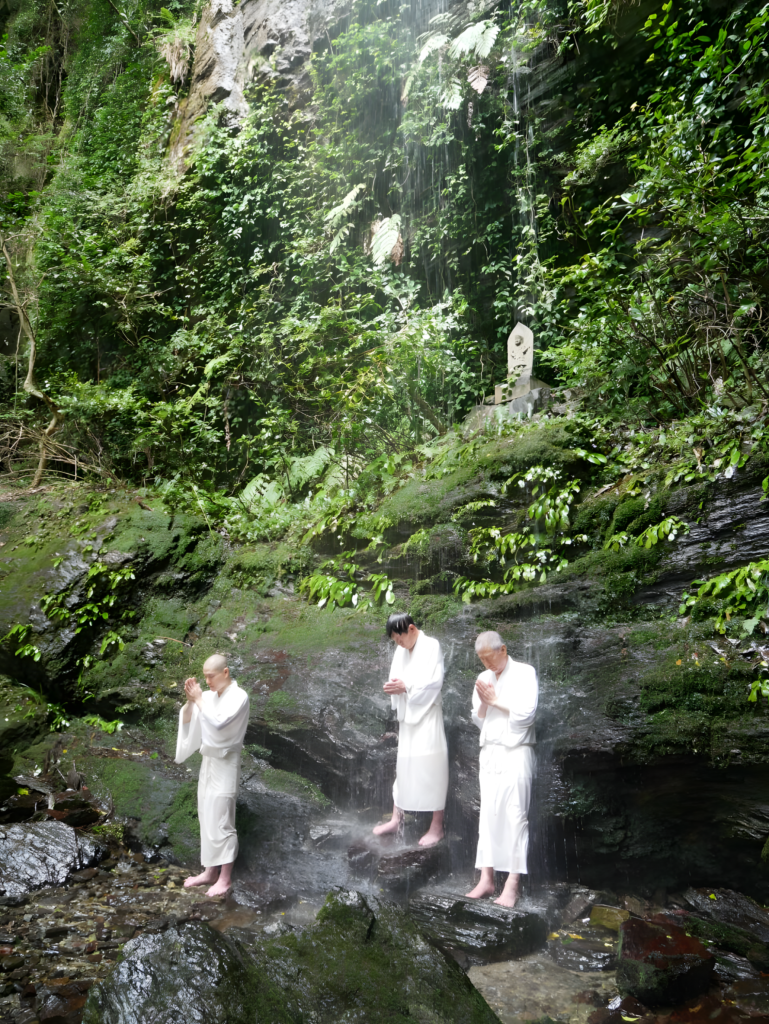 Waterfall meditation at Konji-ji, Tokushima. Takigyo is one of the most unique opportunities for adventure travel in Japan