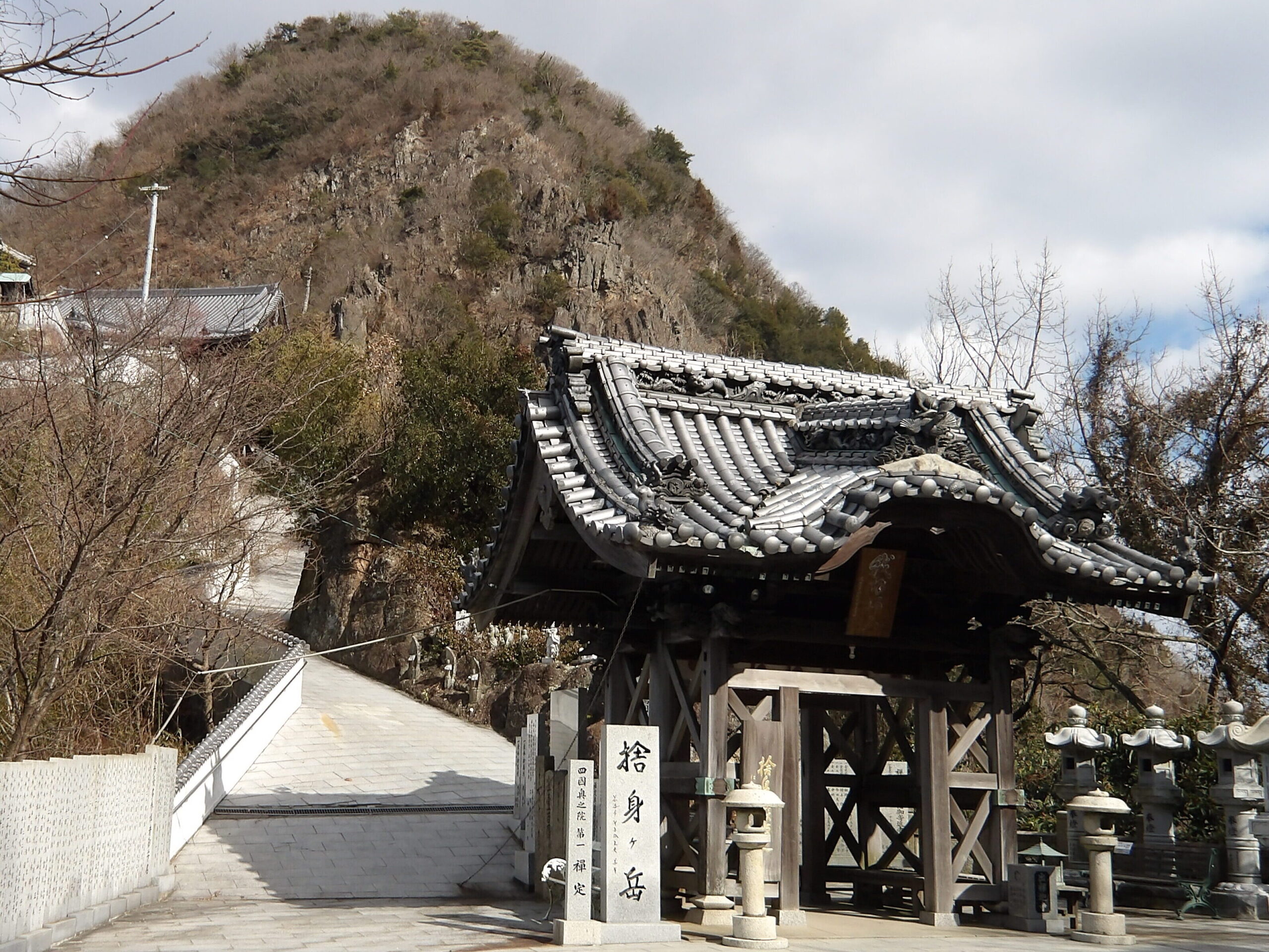 An entrance to Mt. Gahaishi, a sacred mountain in Kagawa