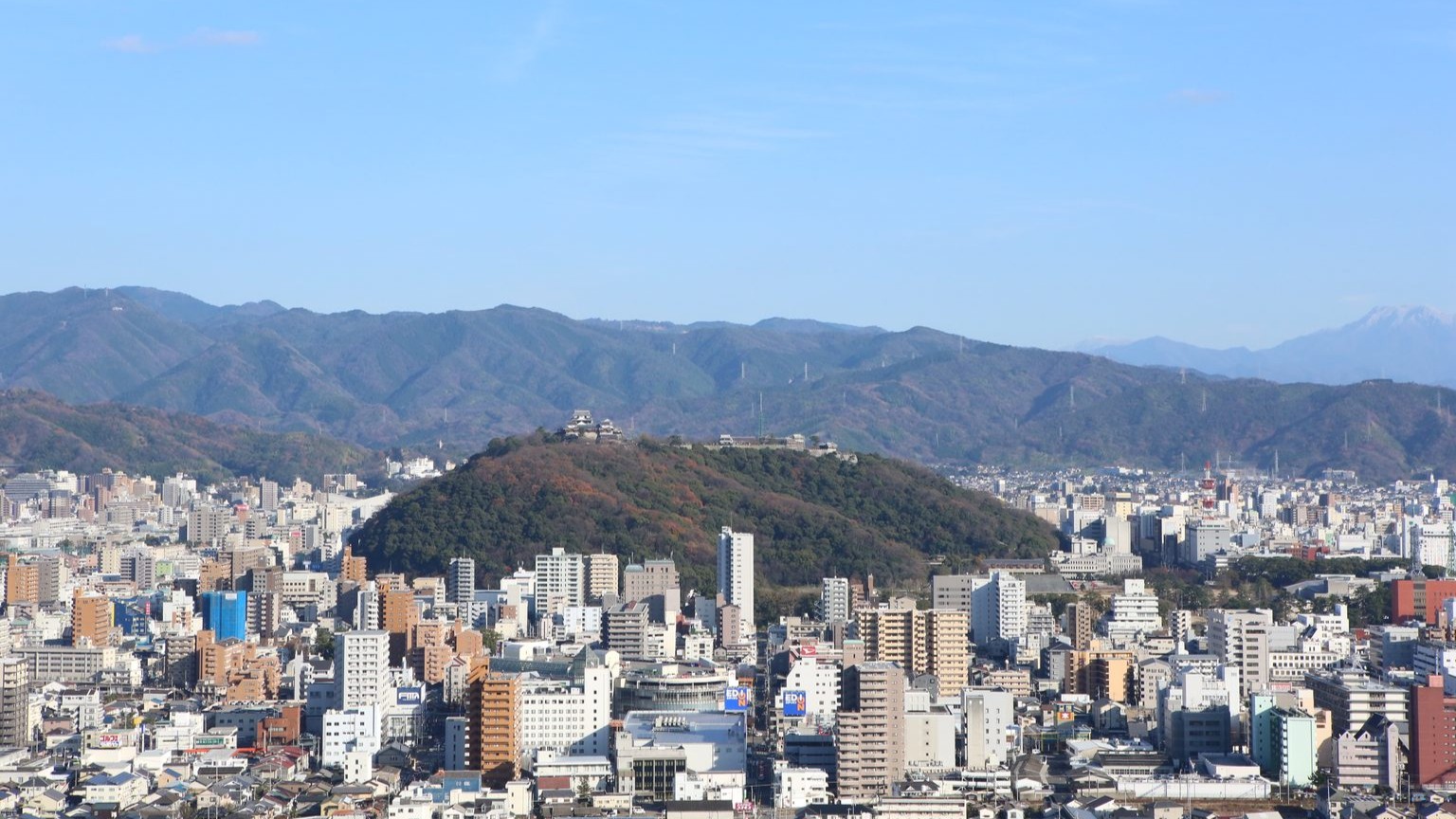 Matsuyama Castle, perched atop a forested hill in the middle of the city of Matsuyama, still dominates its skyline.